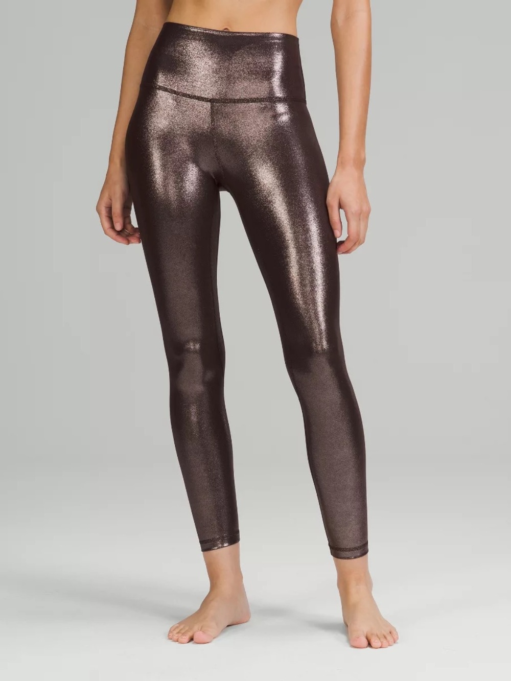 lululemon athletica Metallic Brown High-Rise Leggings